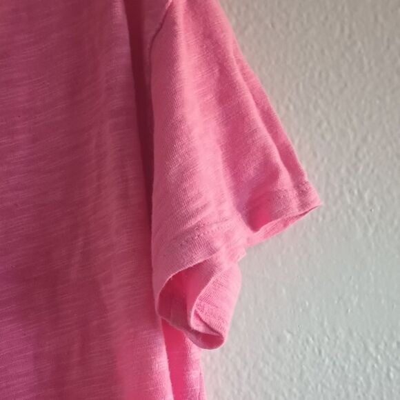 Old Navy The Easy Tee Pink Short Sleeve V-Neck Women's Sz S Tall Cotton Blend - Picture 4 of 7